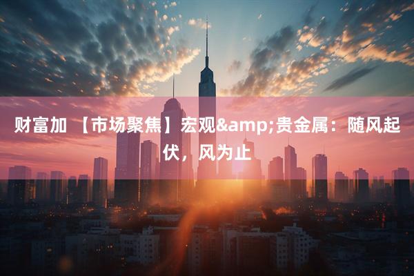 财富加 【市场聚焦】宏观&贵金属：随风起伏，风为止