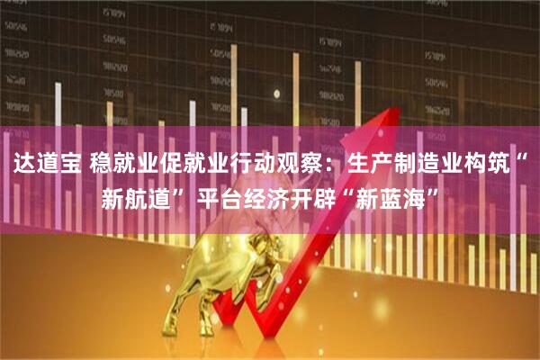 达道宝 稳就业促就业行动观察：生产制造业构筑“新航道” 平台经济开辟“新蓝海”